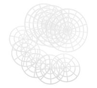 Sosoport 8pcs Mason Jar Presser Weights with Handles for Wide Mouth Fermentation Jars Plastic Mesh Plates for Kimchee Sauerkraut Pickling Corrosion-resistant Home Canning and Vegetable