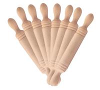 Sosoport 8Pcs Mini Wooden Rolling Pin for Craft and Mini House Decor Tiny Dough Roller Kitchen Tool for Baking Play and Hands Creativity Development