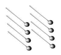 Sosoport 8pcs Stainless Steel Long Handle Coffee Spoons Stirring Spoons for Tea Dessert Cappuccino Ice Appetizer