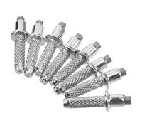 Sosoport 8pcs Tungsten Manganese Alloy Replaceable Tips Trekking Stick Accessories Silver Antislip Design for Hiking and Climbing Poles