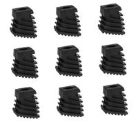 Sosoport 9pcs Drum Leather Foot Pads for Floor Drum Legs Installation Base Kick Pedal Practice Pad for Percussion Parts for Home Practice and Performance