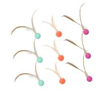 Sosoport 9pcs High Bounce Elastic Cat Teaser Balls Interactive Pet for Indoor Kittens and Dogs Durable Engaging Playtime Stimulates Hunting Instincts Reduces Loneliness