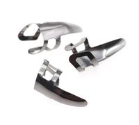 Sosoport 9pcs Stainless Steel Bass and Guitar Finger Picks Set, Forefinger Single Nail Plectrums for Acoustic and Electric Guitar, Sturdy Silver Tone Instrument Accessories