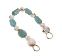 Sosoport Acrylic Purse Chains Extender Vintage Handpainted Beaded Bag Chain Strap with Metal Buckles 38 Cm Stylish Elegant Design for Special Occasions and Daily Use