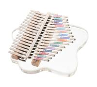 Sosoport Acrylic Thumb Piano Key Transparent Kalimba Portable Finger Instrument with Tuning Hammer Modern Design for Beginners Lightweight Music Experience