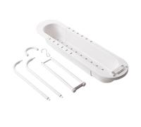 Sosoport Adjustable Plastic Sink Organizer Rack with Drain Tray Telescopic Kitchen Sink Storage Holder for Sponge and Soap for Kitchen Cleaning Accessories