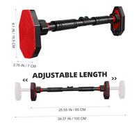 Sosoport Adjustable Wall Mounted Pull Up Bar Doorway Strength Training Gym Equipment for Home Fitness No-drill Installation with Secure Locking Portable Chin-up Bar for Versatile Upper Body