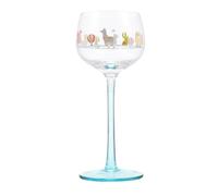 Sosoport Alpaca Pattern Glass Goblet Set for Red Wine and Cocktails, 350ml Beverage Drinking Glass with Stem, Suitable for Home, Restaurant and Party Use