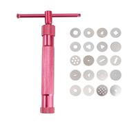 Sosoport Aluminium Alloy Clay Extruder Tool with 20 Interchangeable Stainless Steel Discs for Polymer Clay and Pastry, Easy to Disassemble and Safe to Use, for Art and Craft Projects