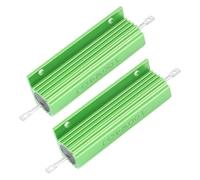 Sosoport Aluminum Alloy Housed Wirewound Resistors with Small Size and Multiple Connection Modes 100w 4 Ohm 2 Pcs Mounted Load Resistors for Transducer and Arena Audio Applications