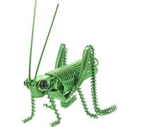 Sosoport Aluminum Grasshopper Figurine Insect Model for Realistic Artificial Locust Plaything with Smooth Surface Safe Educational Bug Decor for Party and Home Display