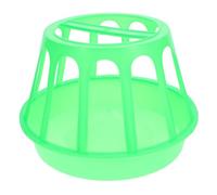 Sosoport Anti-spatter Plastic Chicken Feeder and Poultry Feeding Trough for Ducks and Geese, Round Livestock Food Trough Suitable for Farm and Backyard Feeding Supplies