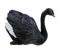 Sosoport Artificial Farm Black Swan Model Lawn Statue for Garden and Indoor Decor Realistic Plastic Swan Figurine with Vivid Colors Creative Ornament for Courtyard and Photography Props