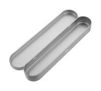 Sosoport Back to School Iron Pen Organizer and Tweezer Case, Lightweight and Sturdy Portable Pencil Case for Daily Use and Travel, Silver Storage Box for Students and Professionals