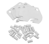 Sosoport Bed Frame Hook and Plate Set Bed Rail Hook Replacement Parts Heavy Duty Iron Construction Silver Finish Easy Installation Enhanced Aesthetics