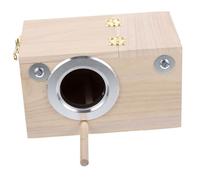 Sosoport Bird Breeding Nest Box for Parrots and Budgies Natural Wood Incubator Stable Design for Indoor and Outdoor Use Encourages Natural Nesting Skills and Breeding Behavior