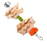 Sosoport Bird Chewing Toy for Parrots Natural Shell and Bone Hanging Birdcage Supply for Healthy Chewing and Foraging Fun and Bite-resistant Suitable for Budgies and Cockatiels