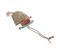 Sosoport Bird Woven Bark Toy Natural Chew Foraging Toy for Parrots and Birds Promotes Beak Exercise and Safe Hanging Decoration for Cages