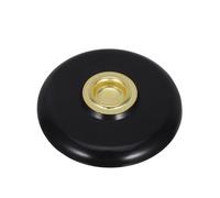 Sosoport Black Cello Slide Proof Pad and End Pin Stand Holder, Non-slip Plastic round Rug Protector, Classic Glossy Design to Protect Floors for Violoncello Use