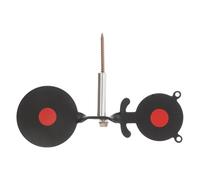 Sosoport Black Metal Bear Shooting Target with Spinning Plates 2" 2.6", 1/8" Thick High Visibility Double Metal Tree Spinner Target for Backyard and Farm Shooting Practice