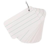 Sosoport Blank Flash Cards Lined Paper Index Cards 50 Sheets 1 Binder Ring for Learning English Vocabulary and Spelling Practice