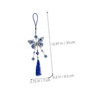 Sosoport Blue Evil Eye Pendant Turkish Hanging Ornament for Car Rear View Mirror Lightweight Decor for Wall Home Office Protection and Interior Decoration