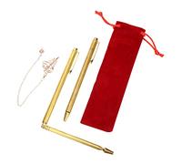 Sosoport Brass Dowsing Rod with Pendulum Pendant Retractable Fengshui Detector Stick for Water Divining Treasure Hunting and Locating Lost Items Lightweight Copper Rods for Amateurs and