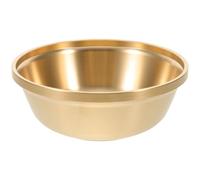 Sosoport Brass Temple Offering Bowl Pentagram Design Copper Worship Cup for Religious Ceremonies Home Altar Treasure Basin Ritual Burning Bowl