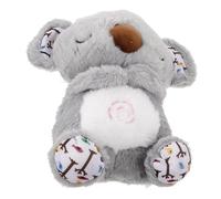 Sosoport Breathing Bear Plush Sleep Soother with Soft Melodies for Boy Girl and Toddlers Calming for Bedtime Easy to Clean Grey