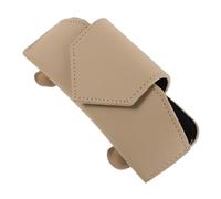 Sosoport Car Visor Sunglasses Holder PU Organizer for Vehicle Interior Heat-resistant Eyeglass Case with Multifunctional Storage for Fuel Cards Sturdy Design for Secure Access While Driving