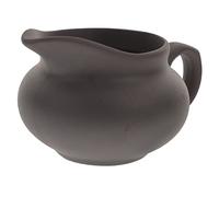 Sosoport Ceramic Milk Pot Tea Distributor Black Porcelain Jug for Home Kitchen Serving Soy Sauce Milk Syrup and Salad Dressing