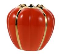 Sosoport Ceramic Pumpkin Utensil Holder Fall Kitchen Decor Canister for Dining Table Storage Organizer Thanksgiving Harvest Accent