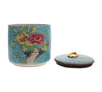 Sosoport Ceramic Tea Canister Sealed Storage Jar for Scented Green Tea