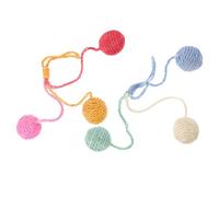 Sosoport Chase Balls for Cats Interactive Cat Toys Hanging Sisal 3 Colors Perfect for Indoor Play
