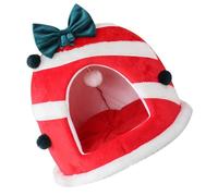 Sosoport Christmas Cat Bed for Small Pets Cozy Warm Hideout for Cats and Dogs Breathable Design for Use Holiday Pet Sleeping
