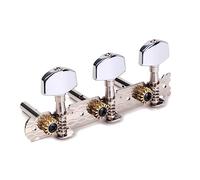 Sosoport Chrome Guitar Tuning Pegs with Metal Square Button a Durable Machine Heads for Acoustic Classical Guitars Enhance Sound Quality and Aesthetic Appeal