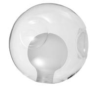 Sosoport Clear Double Layer Glass Globe Lamp Shade Replacement with Screw Socket Triple Recessed Bean Design Round Dome Cover for Ceiling Chandeliers Wall Sconces Modern Minimalist Lighting