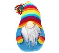 Sosoport Colorful Faceless Rainbow Gnome Doll Home Decor Scandinavian Inspired Cloth Tomte Ornament for Desktop Farmhouse and Easter Party Decoration Large Blue Figure