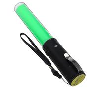 Sosoport Concert Glow Stick Fan Bright Luminous Cheering Rod for Traffic Control and Party Safety Reusable Green LED Wand for Events and Emergencies