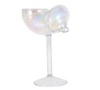 Sosoport Conch Shaped Wine Glass, 150ml Stemmed Cocktail Goblet for Parties | Elegant Seashell Design, Glass Showcases Drink Colours, Suitable for Red Wine, Garnishes, Home Bars and Holiday Events