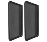 Sosoport Crate Replacement Tray Sturdy Litter Tray 2pcs Abs Black Leakproof Design with Fast Removal of Pet Waste for Dog Kennel and Animal Crate Suitable for Medium-sized Pets