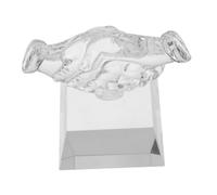 Sosoport Crystal Handshake Trophy for Lightweight Friendly Award for School Competitions and Teamwork Cartoon Design Encouraging Participation and Confidence in Youth Events