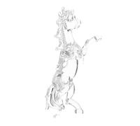 Sosoport Crystal Standing Horse Figurine Chinese Zodiac Animal Decor for Home and Office Realistic Crystal Decoration Symbolizing Strength and Perseverance Feng Shui Ornament for Wealth and
