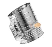 Sosoport Cup Stainless Steel Flour Sifter Hand Crank with Fine Mesh Rotary Agitator for Baking Cakes and Spices Large Capacity with Measurement Markings for Precise Flour Sifting