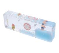 Sosoport Cute Blue Cherry Blossom Pig Liquid Timer Ornament, Sensory Liquid Oil Bubbler, Desktop Stress Relief Decoration for and Adults