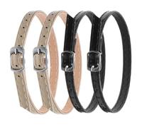 Sosoport Daily Use Heel Band 2 Pairs Adjustable Artificial Leather Metal Heels Strap Convenient Fixing for Women’s Shoes without Straps