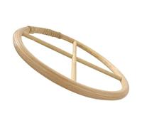 Sosoport DIY Bamboo Craft Wind Chime Ring Large Wind Chime Frame Chime Parts Top Catcher Bamboo Wreath Ring for Outdoor Decor