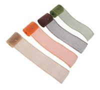 Sosoport DIY Decorative Wedding Ribbon 6cm Wide and 3 Meters Long Each 4 Rolls Made from Imitation Linen for Christmas and Wedding Crafts