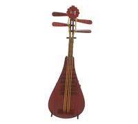 Sosoport Diy Lute Crafts Assemble Puzzle Wooden Puzzle Model Educational Toy for Boys and Girls Enhance Cognitive Skills Decorate Your Home