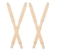 Sosoport Dollhouse Miniature Accessories Diy Mini Roman Pillars Model Wood Pillar Set for Mini House